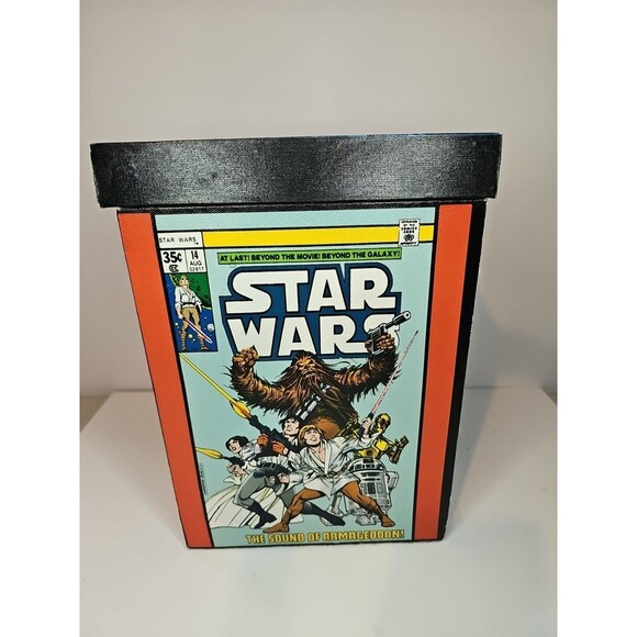 STAR WARS Storage Box With Lid Graphic All Over Print Comic Book Storage - Picture 6 of 8